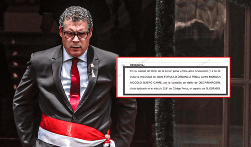 Uno de los documentos  contra Morgan Quero fue remitido a la fiscal de la Nación