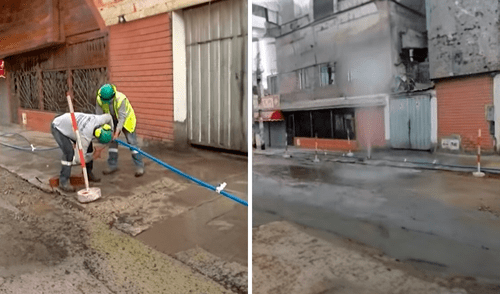 Mangueras provisionales fueron instaladas temporalmente por trabajos de mantenimiento.