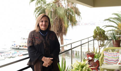 Carmen Mc Evoy en su casa de La Punta