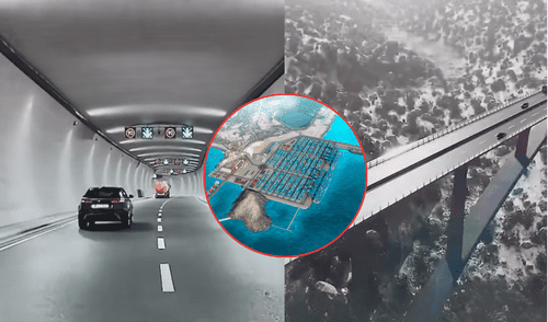 Esta megaobra facilitará el transporte hacia el aeropuerto y el puerto del Callao, así como al megapuerto de Chancay. Foto: composición LR/captura/Panorama/Andina La Nueva Carretera Central beneficiará a más de 10 millones de peruanos