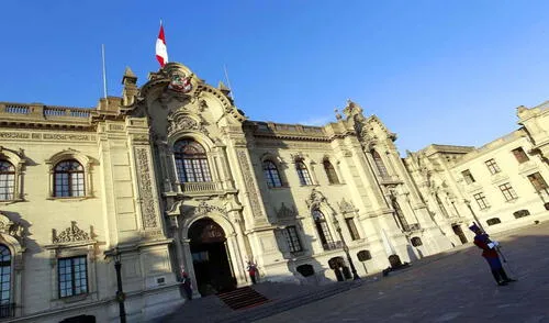 Exteriores de Palacio de Gobierno ubicado en la ciudad de Lima. Foto: Andina. Exteriores de Palacio de Gobierno ubicado en la ciudad de Lima.