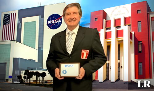 Ingeniero peruano de la UNI es el único profesor universitario en el mundo que ha ganado tres veces el primer premio en la NASA. Foto: composición LR/UNI/ NASA UNI | NASA | Universidad Nacional de Ingeniería | Manuel Luque Casanave