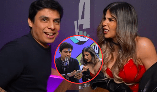 La química entre Gabriela Serpa y Curwen se hace evidente en 'Habla good'. Foto: Composición LR/Habla good/YouTube Gabriela Serpa le pregunta a Curwen sobre política