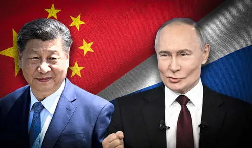 La cooperación militar y comercial entre China y Rusia aumentó desde la invasión a Ucrania, lo que suscita preocupaciones en Estados Unidos y la UE sobre su creciente eje estratégico. Foto: composición LR/AFP Putin afirma que relaciones entre Rusia y China están en un nivel sin precedentes en medio de tensiones con Estados Unidos