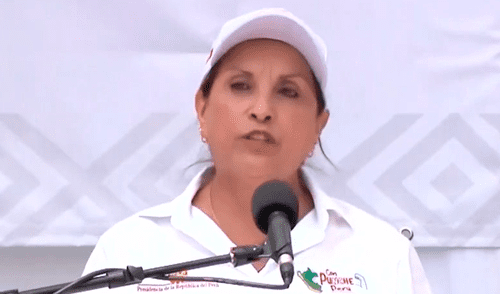 La presidenta Boluarte comentó que no le toma importancia a las matemáticas en relación con las encuestas. Foto: Difusión.