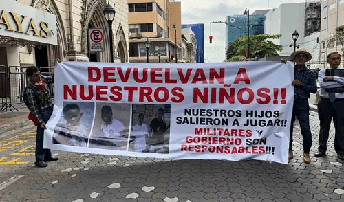 ONU exige a Ecuador tomar acciones urgentes para encontrar a los 4 niños desaparecidos