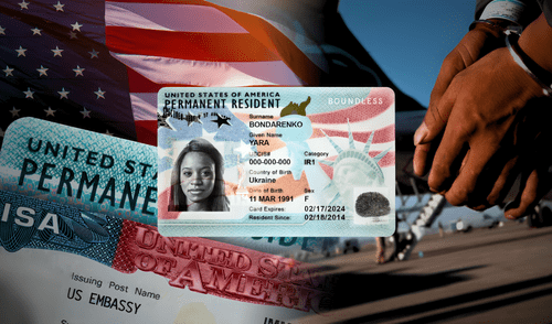 La Green Card ofrece importantes beneficios, pero los residentes permanentes deben respetar las leyes locales y federales para proteger su estatus migratorio. Foto: composición LR/difusión Green Card, residencia permanente, Donald Trump, inmigrantes, deportaciones, USCIS