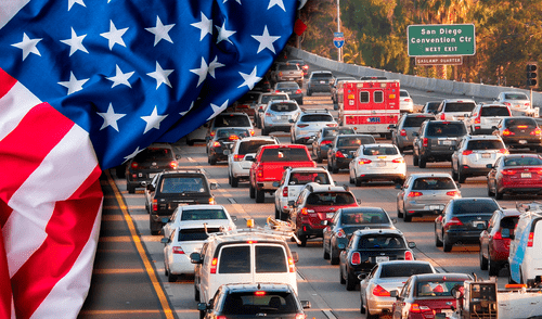 Estados Unidos, tráfico, Año Nuevo