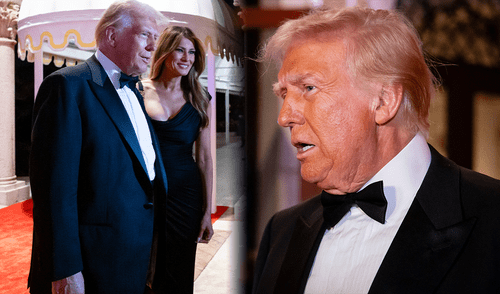 En las celebraciones por Año Nuevo, Trump mandó un mensaje desde Mar-a-Lago prometiendo un "buen 2025". Fotos: AFP Mensaje de Trump por Año Nuevo