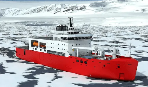 El buque rompehielos Viel es el primero construido en Sudamérica específicamente para la exploración de la Antártida
