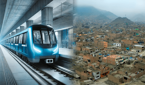 Vecinos de Lima Norte podrían resultar beneficiados con el moderno sistema de transporte, aunque aún no tiene fecha definida para su construcción. Foto: composición de Jazmin Ceras/La República/difusión/IA Vecinos de Lima Norte podrían resultar beneficiados con el moderno sistema de transporte, aunque aún no tiene fecha definida para su construcción.