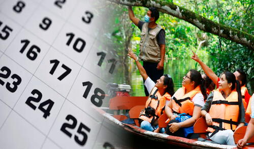 Trabajadores disfrutando de la naturaleza aprovechando los días no laborable.