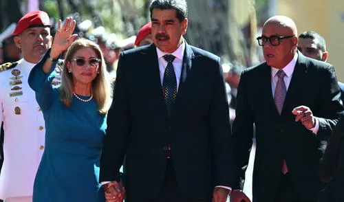 Nicolás Maduro asumió tercer mandato consecutivo en Venezuela. Foto: AFP Maduro asumió tercer mandato consecutivo en Venezuela.