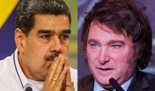 Se vive un nuevo episodio de la rivalidad entre los mandatarios Javier Milei y Nicolás Maduro. Foto: MercoPress.
