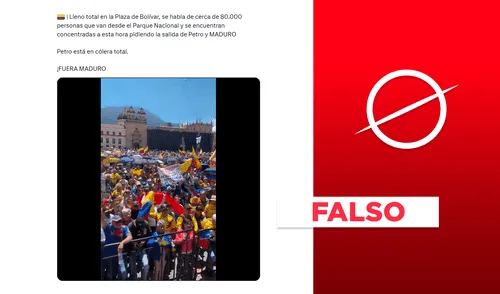 Video corresponde a una manifestación en Colombia del 6 de marzo de 2024. Foto: composición LR/captura de X Venezolanos y colombianos no protestaron en contra de Maduro y Petro