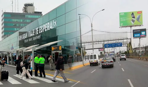 Miles de peruanos tomaban la av. Faucett para ingresar al Aeropuerto Jorge Chávez. Foto: Composición LR/Andina. Miles de peruanos tomaban la av. Faucett para ingresar al Aeropuerto Jorge Chávez.