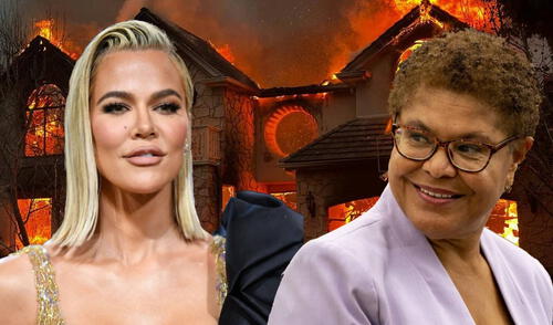 Khloé Kardashian arremete contra Karen Bass. Foto: composición LR/ New York Post Khloé Kardashian, Karen Bass, California, Los Ángeles