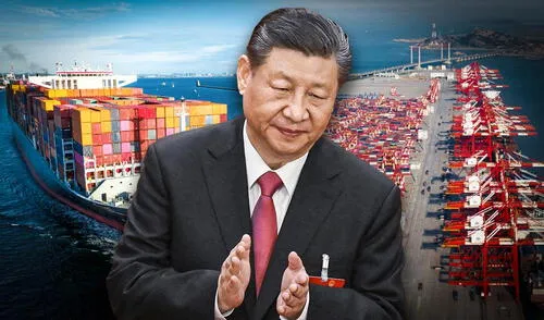 El superávit comercial de China en 2024 alcanzó un récord histórico de US$990 mil millones, impulsado por el crecimiento de las exportaciones de bienes manufacturados. Foto: composición LR/AFP China supera a EE. UU., Japón y Alemania con un superávit comercial récord de US$990 mil millones en 2024