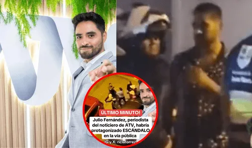 Julio Fernández fue acusado de agresión verbal. Foto: Composición LR/Julio Fernández/Facebook/Ric La Torre/Instagram Julio Fernández es un periodista de ATV.