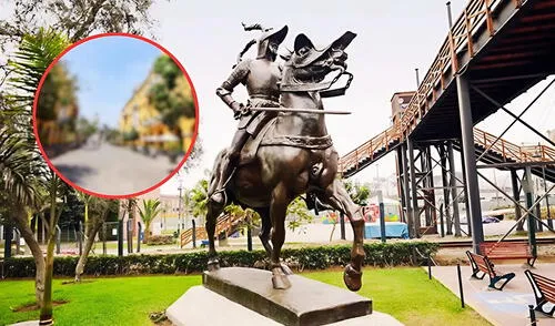 Estatua de Pizarro en el 'parque de La Muralla'