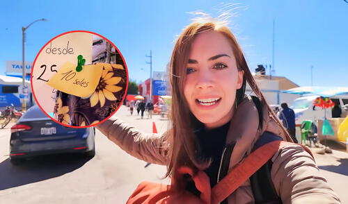 Véronique Angers, es una youtuber canadiense que vive en Perú. Foto: Composición LR / Véronique Angers Véronique Angers en la frontera entre Perú y Bolivia.