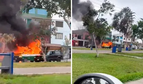 Incendio en Av. Los Dominicos en el Callao