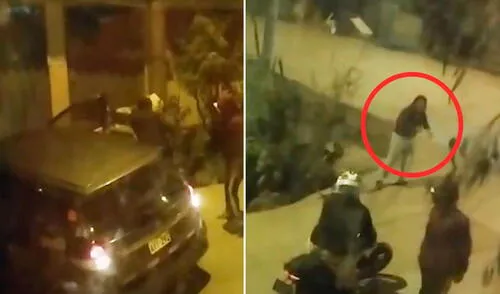 Madre sale en defensa de su hijo al ver que delincuentes trataban de robar su camioneta. Foto: composición LR/Panamericana TV intento de robo de camioneta