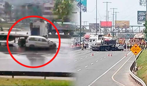 Accidente en la Panamericana Sur generó una gran congestión vehicular. Foto: composición LR/Mario CHC/Exitosa Accidente en Panamericana Sur