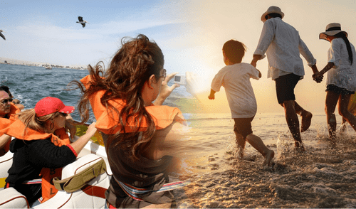 personas de vacaciones en la playa