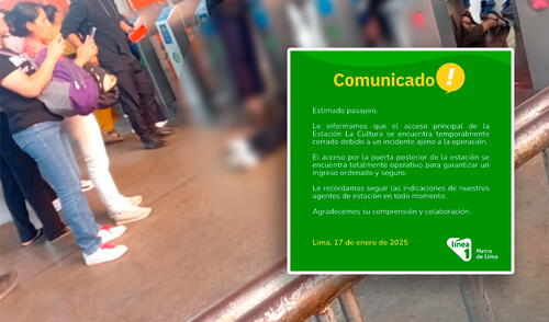 Cierran temporalmente la estación La Cultura de la Línea 1 del Metro de Lima tras atentado
