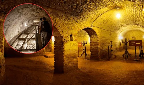 Las catacumbas del Museo Convento San Francisco constituyen el cementerio subterráneo más visitado en la ciudad de Lima. Foto: composición LR/Blog Viagens/Adventure Perú Tours Catacumbas de Lima