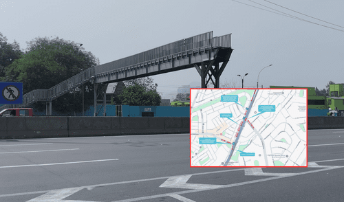 Puente Palmeras fue afectado el año pasado por el choque de un camión. Foto: Difusión La Molina