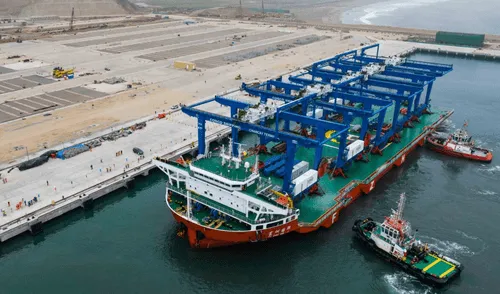 El megapuerto de Chancay aportaría durante la fase inicial con 0,3,% del PBI, lo cual equivale a US$800 millones. Foto: Andina El megapuerto de Chancay aportaría durante la fase inicial con 0,3,% del PBI, lo cual equivale a US$800 millones. Foto: Andina