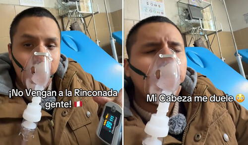 Creador de contenido dio detalles de su estado de salud. Foto: composición LR/ TikTok Influencer Óscar Curi sufrió mal de altura en La Rinconada y contó su mala experiencia: "Una ciudad muy peligrosa"