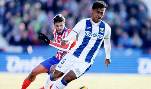 Renato Tapia jugó hasta el minuto 71 en el Atlético Madrid vs Leganés. Foto: difusión Renato Tapia fue titular en el Atlético Madrid vs Leganés por LaLiga EA Sports