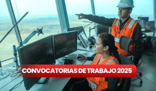 Córpac abrió una convocatoria laboral para practicantes en 3 regiones del Perú. Foto: composición LR/Andina trabajadores de torre de control