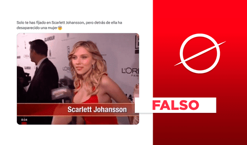 Mujer desaparece detrás de Scarlett Johansson en los Globos de Oro