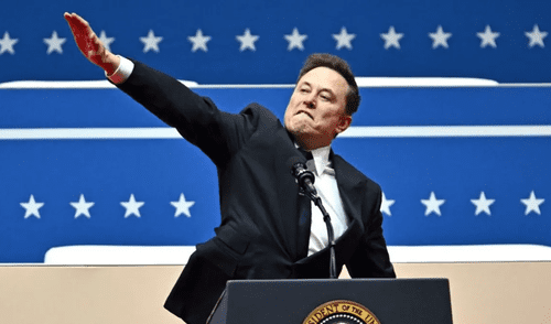 Elon Musk imita un saludo nazi durante el almuerzo inaugural de Donald Trump. Foto: Wion Elon Musk realiza un saludo nazi durante el almuerzo inaugural de Donald Trump.