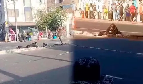 Presunto explosivo paralizó el tránsito en la av. Abancay/Composición LR