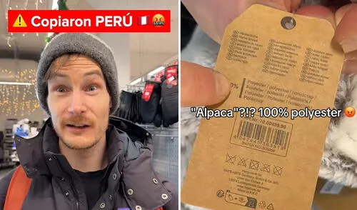 Clip viral generó debate sobre las calidad de las fibras naturales. Foto: composición LR/TikTok Finlandés enfurece al hallar pantuflas de ‘Alpaka’ en supermercado de su país: “Copiaron a Perú”