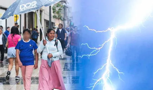 Cusco, Huancavelica, Huánuco serán algunas regiones que resultarán afectadas por fuertes lluvias. Foto: composición LR/Andina lluvias y descargas eléctricas