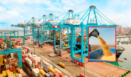 El puerto tendrá un sistema para descargar granos y será el más moderno de Sudamérica.