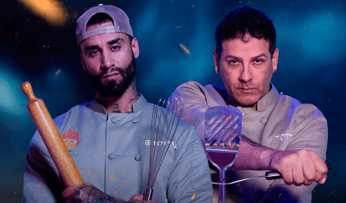Jota Benz y Ricky Trevitazo tuvieron que elaborar una entrada, un fondo y un postre, mientras los jurados elogian su desempeño en este emocionante reto televisivo. Foto: Latina Jota Benz vs. Ricky Trevitazo