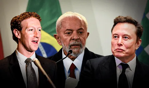 Las grandes plataformas digitales no se presentaron a la audiencia pública en Brasil sobre desinformación y moderación de contenido. Foto: composición LR/AFP. X, TikTok, Meta, Google y otros gigantes tecnológicos faltan a sentencia en Brasil