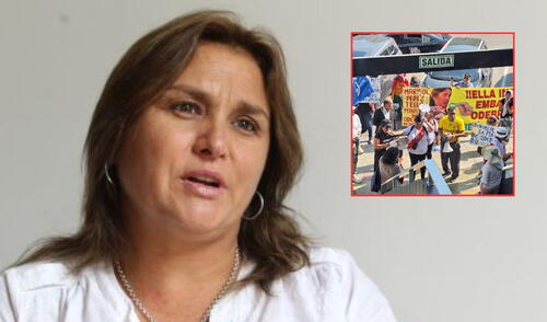 Facción de La Resistencia protesto a las afueras del estudio jurídico de la precandidata presidencial | Composición: LR. Facción de La Resistencia protesto a las afueras del estudio jurídico de la precandidata presidencial