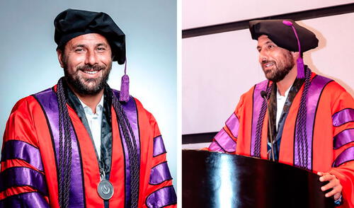 Claudio Pizarro recibió distinción de una reconocida universidad peruana