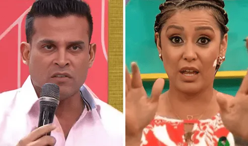 Karla Tarazona y Christian Domínguez protagonizaron un incómodo momento en vivo