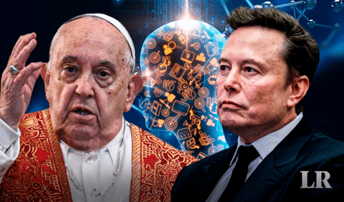 El papa Francisco advierte sobre los peligros de la inteligencia artificial y las apuestas online en el Foro Económico Mundial de Davos. Foto: composición LR Papa Francisco advierte sobre los peligros de la IA y las apuestas online.