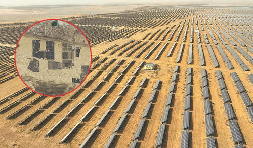 China avanza en la construcción de la Gran Muralla Solar de China, una planta fotovoltaica en el desierto de Kubuqi que puedría abastecer dos veces la demanda eléctrica de Nueva York. Foto: composición LR/China Daily/NASA China construye la planta solar más grande del mundo: podría abastecer dos veces a la población de Nueva York