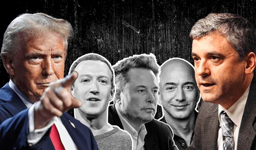 Levitsky brindó una entrevista a diario español para analizar el rol de los multimillonarios en el gobierno de Trump. Fuente: Composición LR. Créditos: Ariana Espinoza larepublica.pe